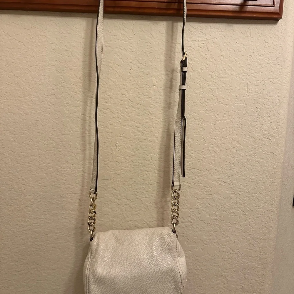 Michael Kors Bedford Flap Crossbody Bag – Ecru Pebbled Leather NWT